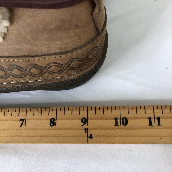 UGG Australia Boots Womens Size 6 Brown Sheepskin Lined Leather Lace Up SN 5135 - Picture 6 of 16
